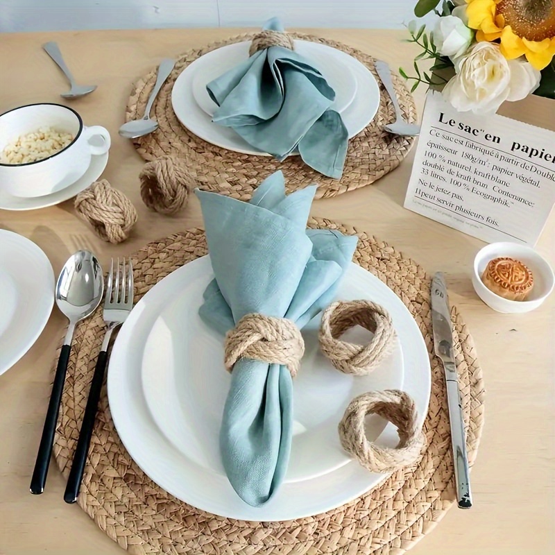 Juego de servilletas trenzadas - Linen Napkin Set reseña y precio