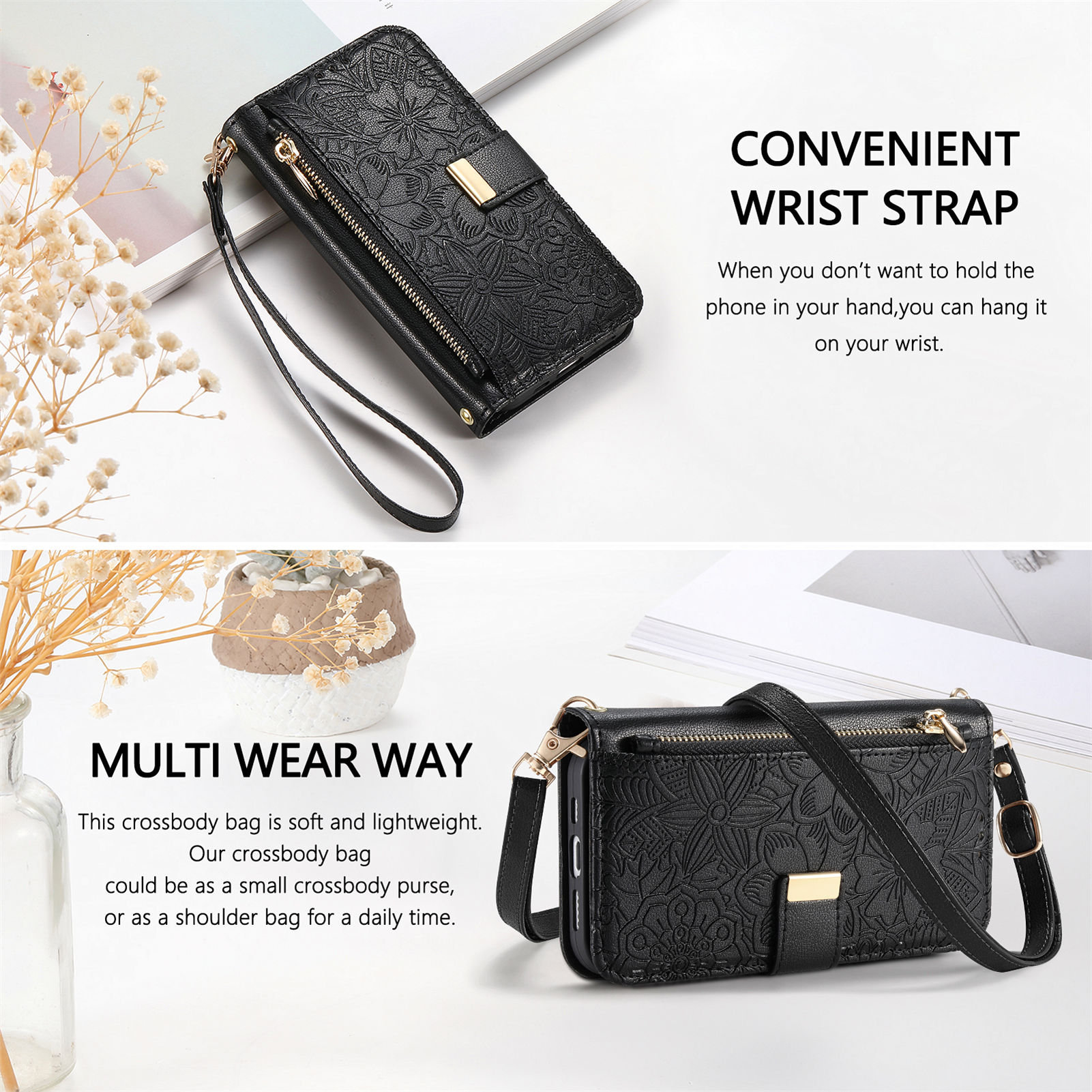 Funda de Cuero con Cremallera, - Leather Card Wallet reseña y precio