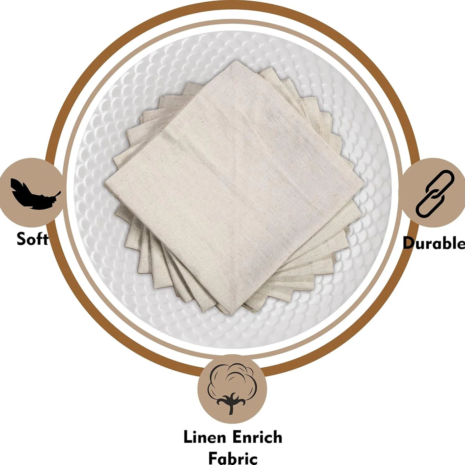 Servilleta de cena de lino 100 - Linen Napkin Set reseña y precio