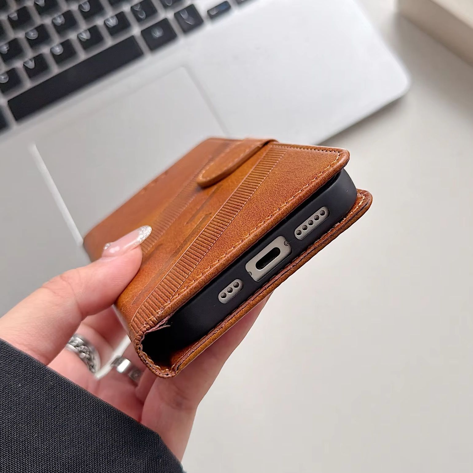 Funda de piel sintética tipo c - Leather Card Wallet reseña y precio