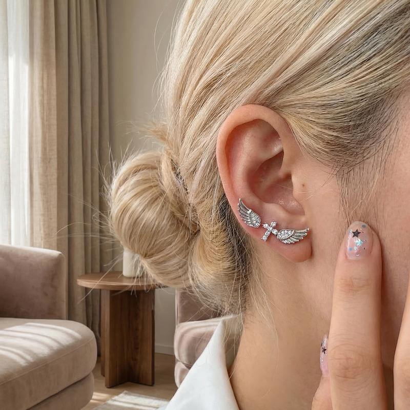 Pendientes de Cruz con Alas de - Luxury Lifestyle Gifts reseña y precio