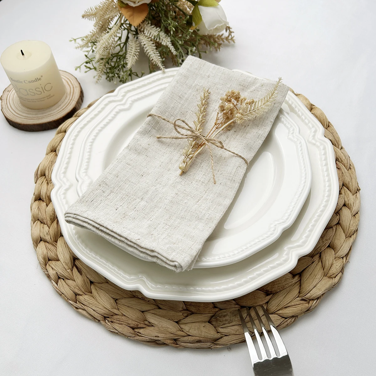 Juego de 6/10/12 servilletas d - Linen Napkin Set reseña y precio