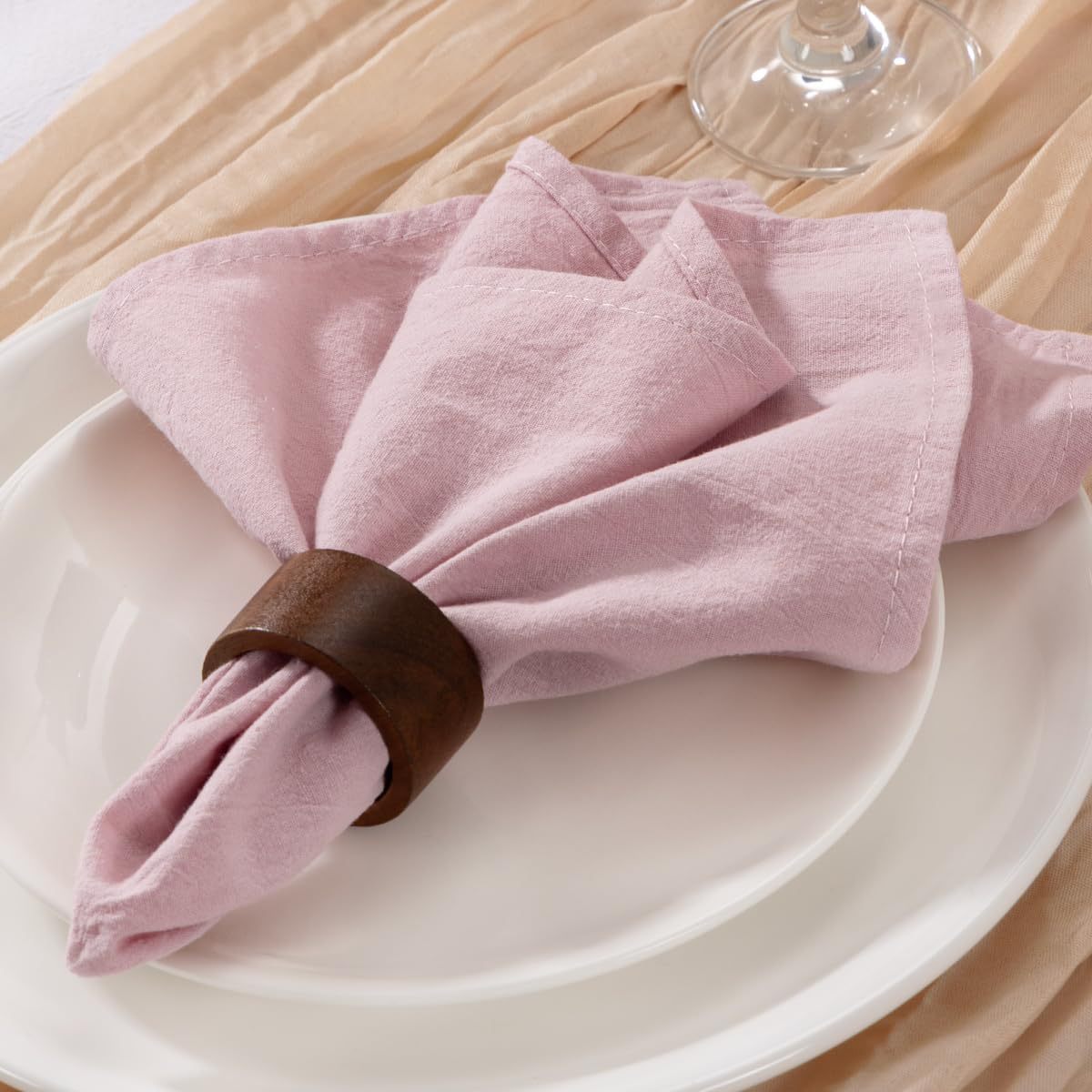 Servilletas de tela de lino, j - Linen Napkin Set reseña y precio